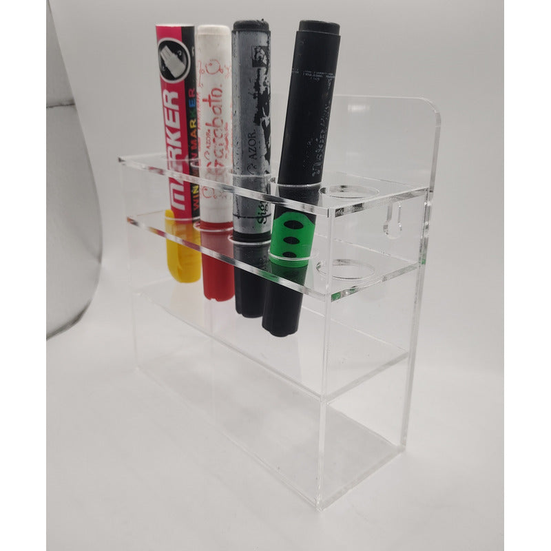 Organizador Porta Plumones Acrílico 3 Mm Marcadores Pizarron