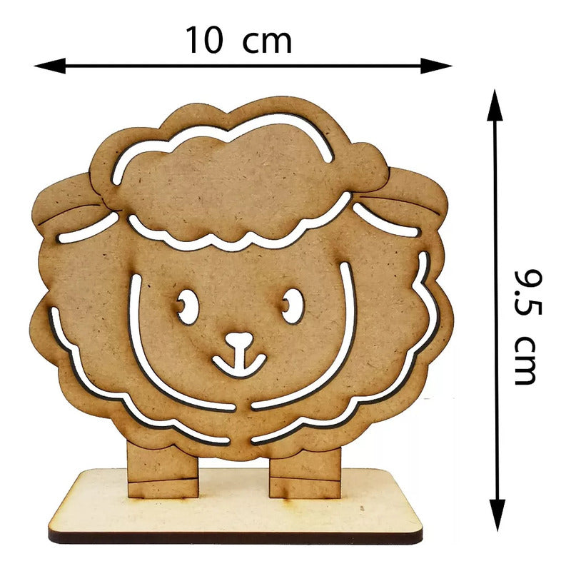 (15 Pzas) Borreguito De La Abundancia 10 Cm Decoracion Mdf