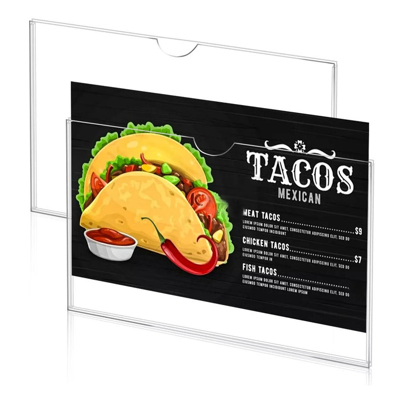 Protector Porta Hoja Carta Horizontal O Vertical Acrilico