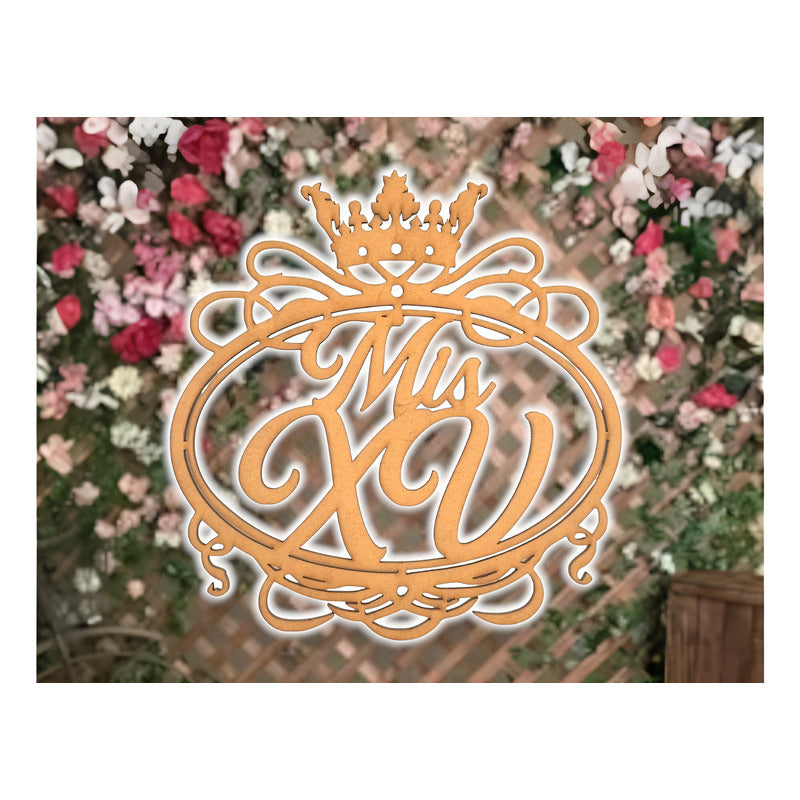 Letrero Mis Xv 60 Cm Mdf Decoracion Fiesta Quince Años