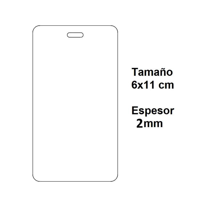 30 Tags Rectangular Acrilico Transparente 2mm 11x6cm Maleta