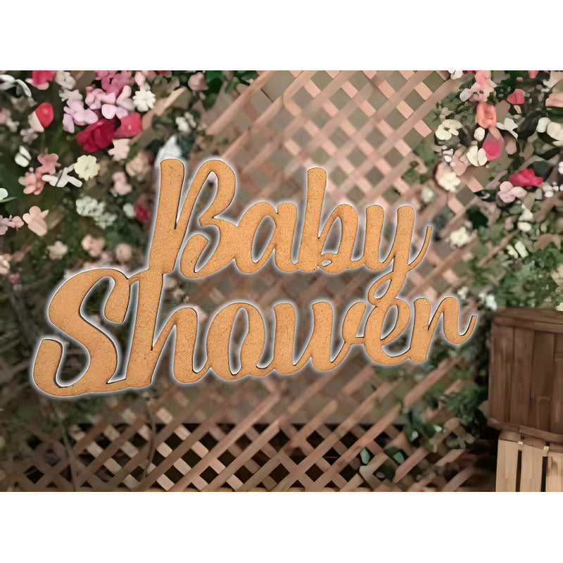 Letrero Baby Shower 80x40 Cm Madera Mdf Decoracion Fiesta