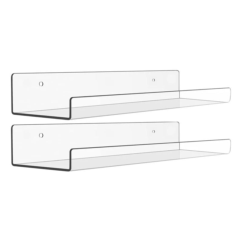 4 Repisas Flotantes De Acrílico 3 Mm Estante Pared Hogar