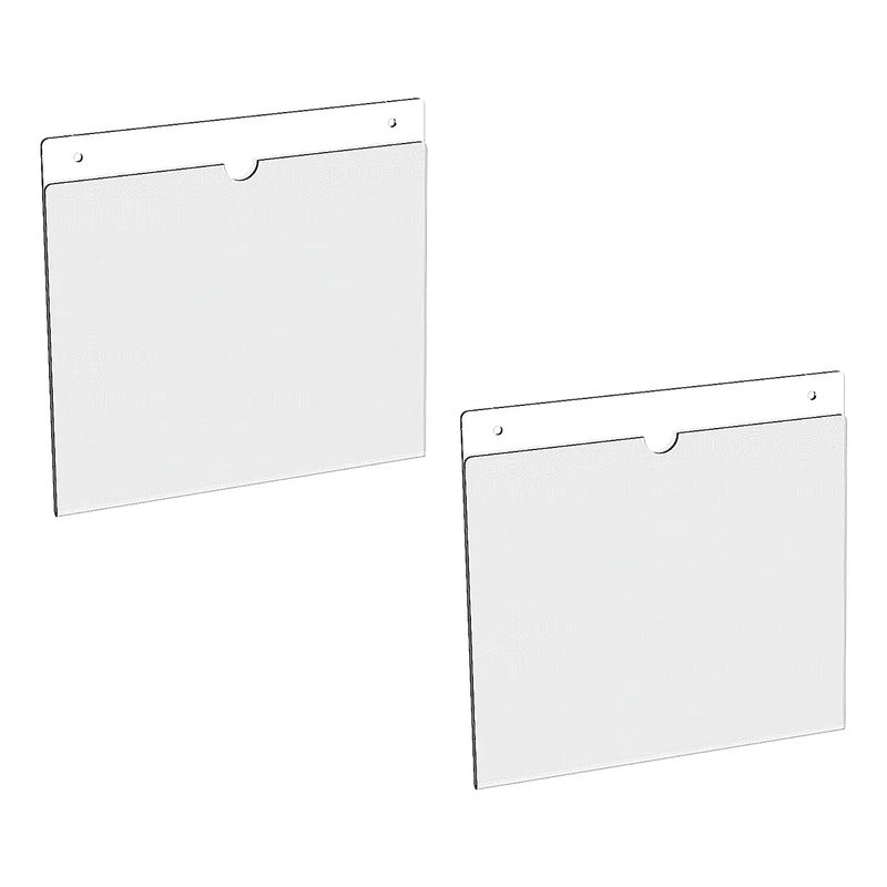 5 Porta Hoja Tamaño Media Carta Protector Pared Acrílico 2mm