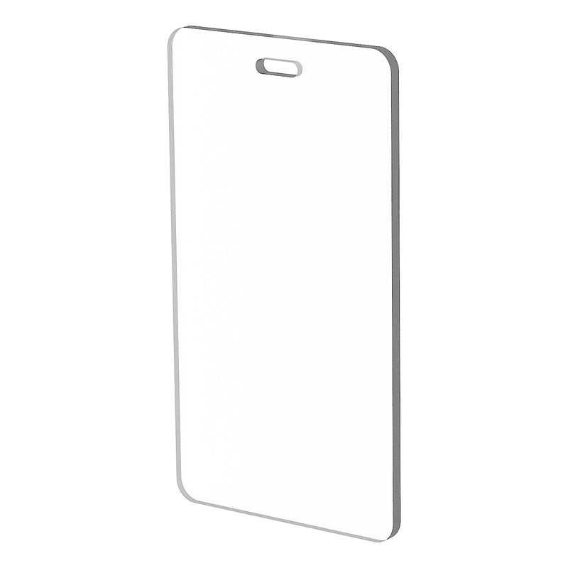 30 Tags Rectangular Acrilico Transparente 2mm 11x6cm Maleta