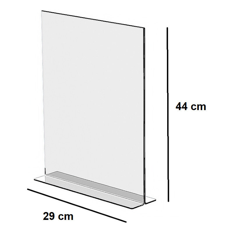 Porta Menu Folleto Acrilico Tamaño Doble Carta 29x44cm 3mm
