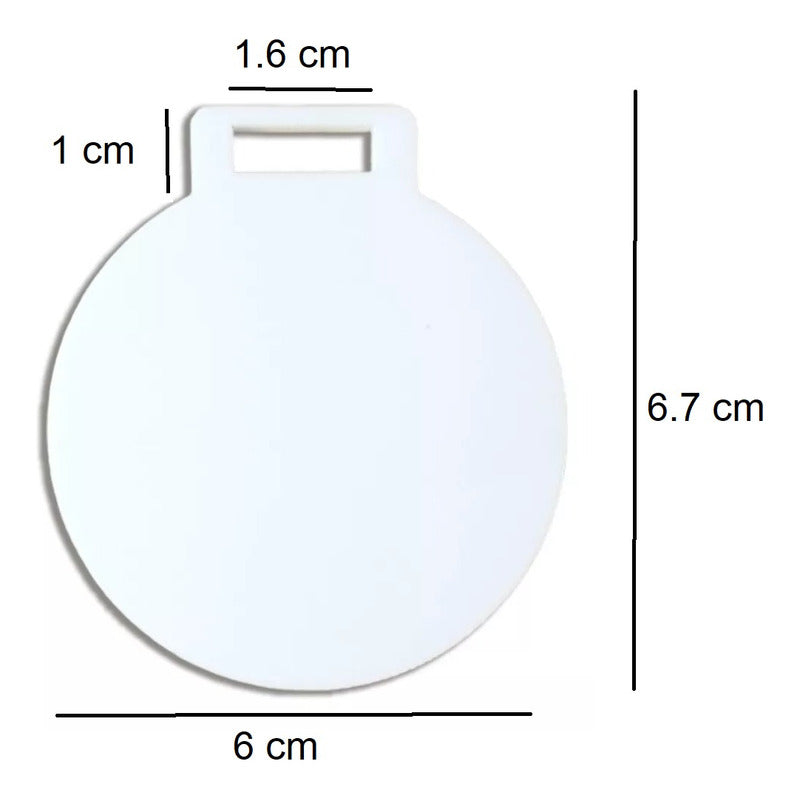 Medalla Acrilico Transparente 6 Cm 50 Piezas 3 Mm Sublimar