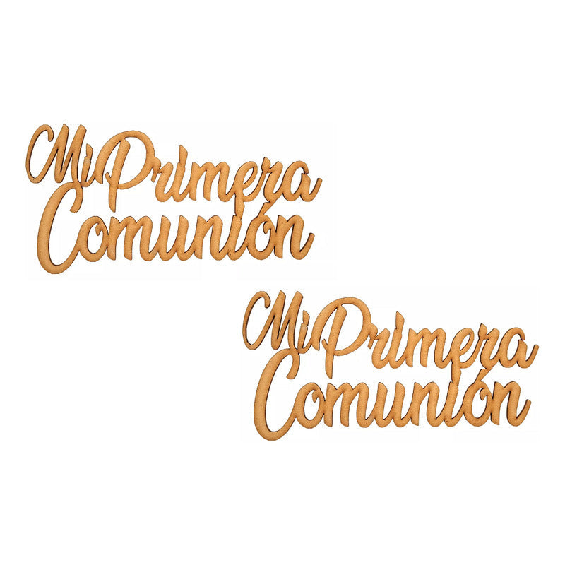 Letrero Mi Primera Comunion 80x40cm Madera Mdf  Decoracion