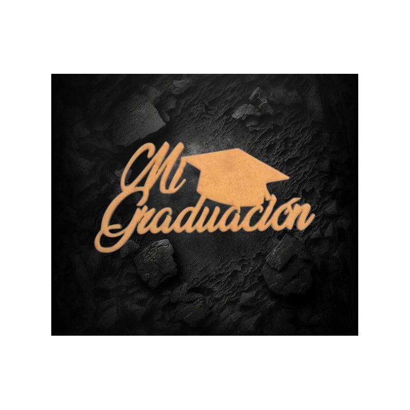 Letrero Mi Graduacion 80x40 Cm Madera Mdf Decoracion Fiesta