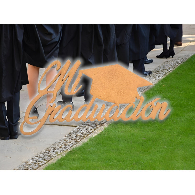 Letrero Mi Graduacion 20x40 Cm Madera Mdf Decoracion Fiesta