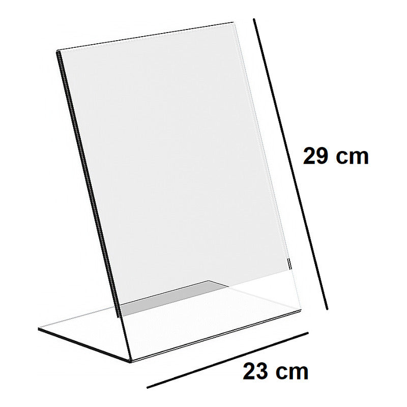 Porta Menu Tamaño Carta Vertical Acrilico 3mm Folletos