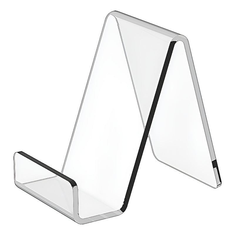 Clear acrylic phone holder display stand with 2mm thickness, pack of 25 units