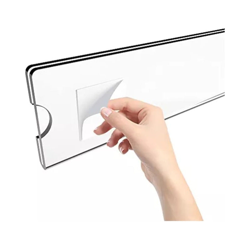 20 Porta Letrero Precio Etiqueta Preciador Acrilico 4.5x9cm