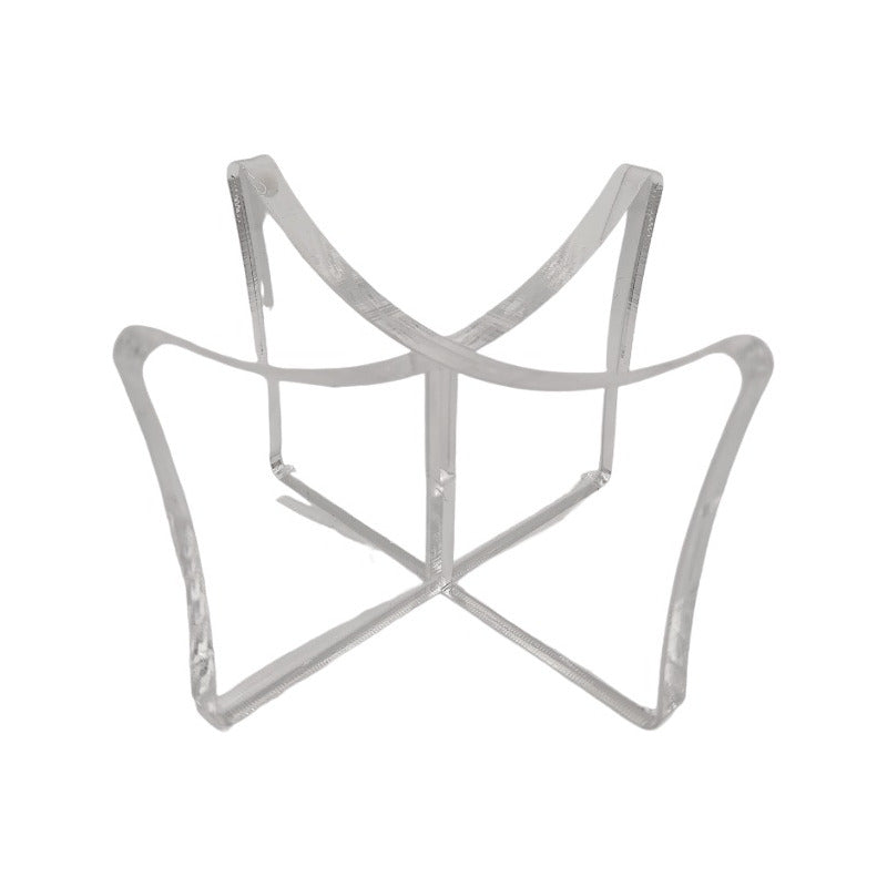 Clear acrylic pedestal base for American football ball display, 5.5mm thick, stable and easy to assemble.