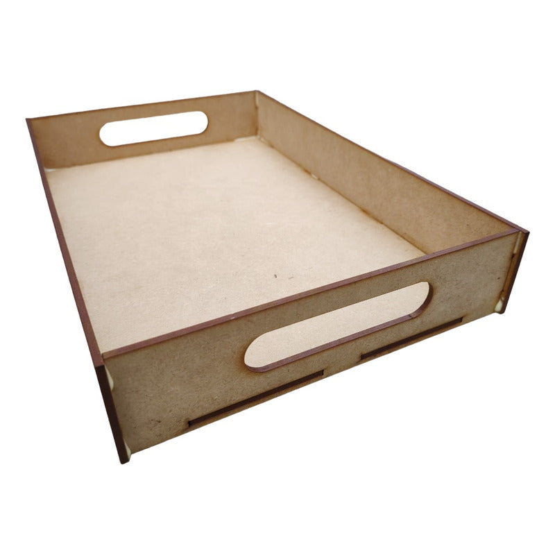 10 Charola Bandeja Candy Bar Mesa Desayuno 20x30cm Mdf 3mm
