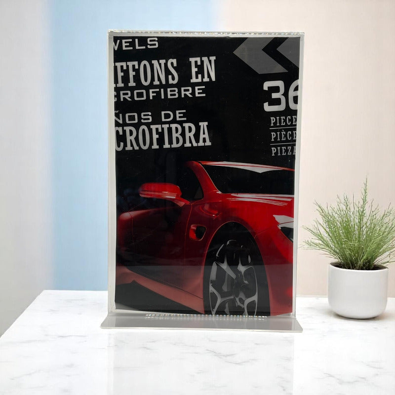 Porta Menu Letrero Folleto Acrilico Tamaño Carta 23x29cm 2mm