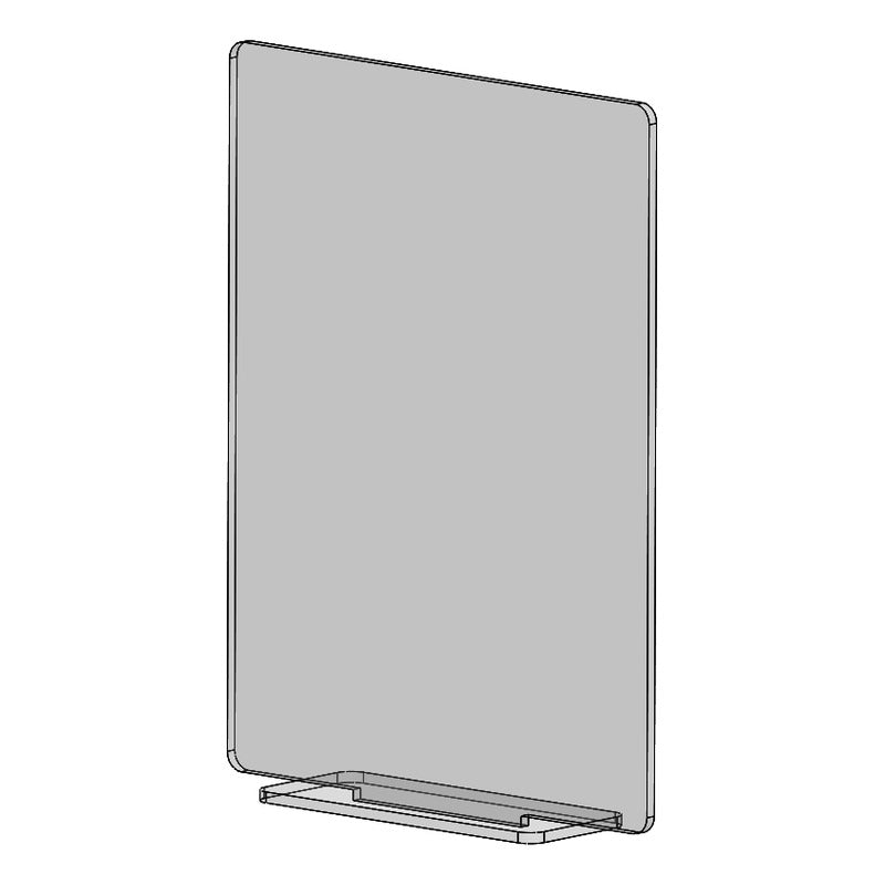 Set of six 20x15cm acrylic clear panels with bases for signs or Spotify displays