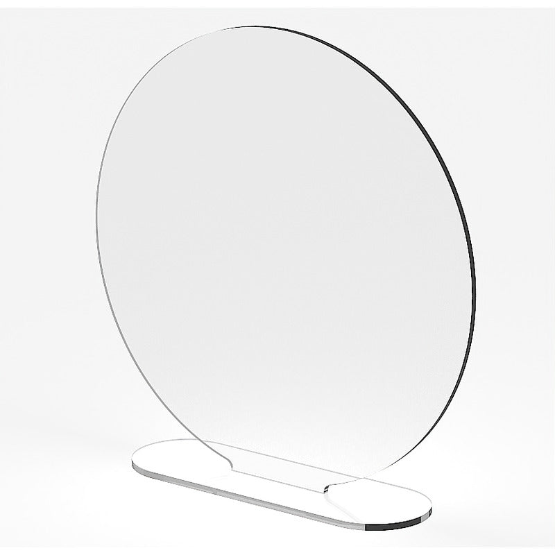 Set of 5 transparent acrylic 20cm diameter circles with 3mm thickness and base for table decoration