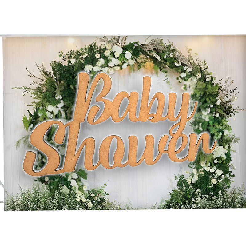 Letrero Baby Shower 20x40 Cm Mdf  Decoracion Fiesta