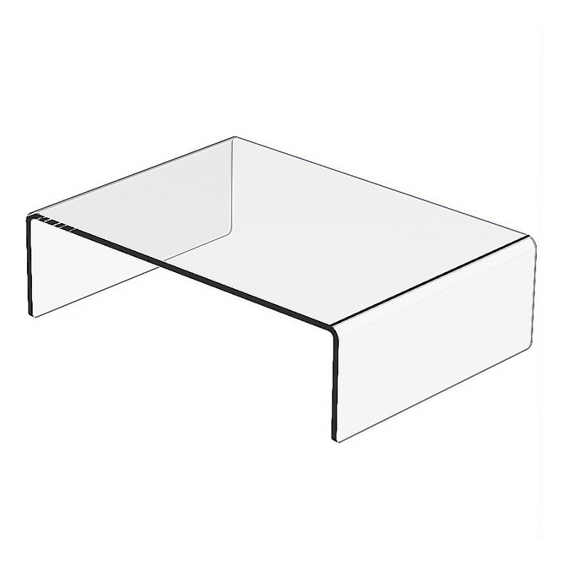 Transparent 6mm acrylic laptop stand base accessory with 35x25x10 cm dimensions for elevating laptops up to 4 kg.