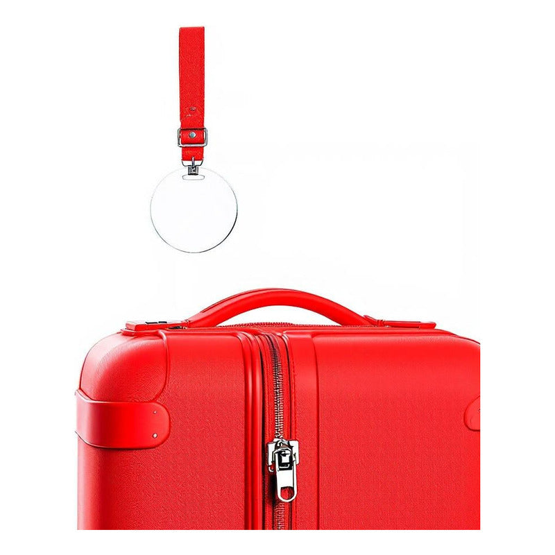 10 Tags Circular Acrilico Transparente 3mm 6.5cm Maleta