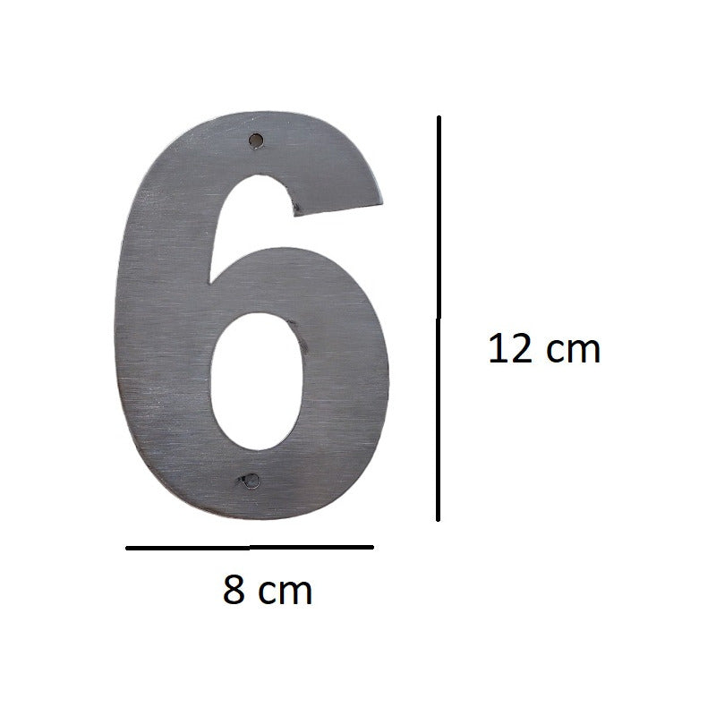 Números Residenciales Arial 12cm Inoxidable Stainless Steel