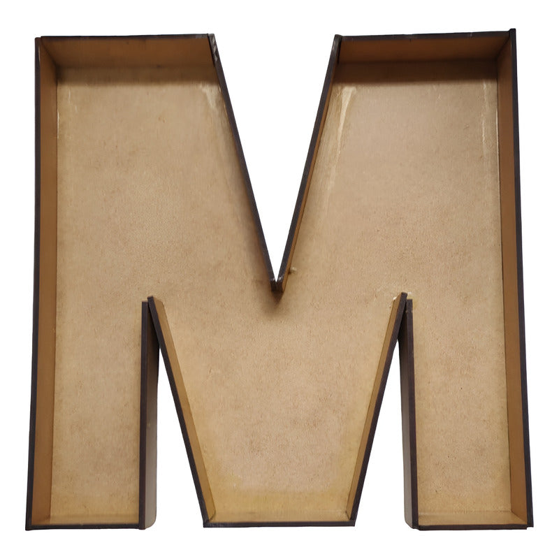 Caja De Letra 3d Abecedario Madera Mdf 3mm Centro Mesa 25cm