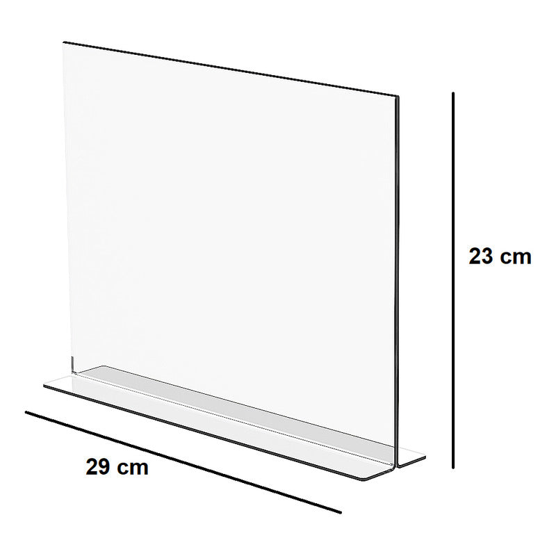 Porta Menu Letrero Folleto Acrilico Tamaño Carta 29x23cm 3mm