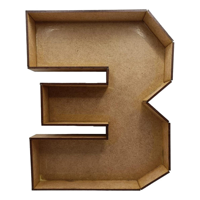 Caja De Letra 3d Abecedario Madera Mdf 3mm Centro Mesa 25cm