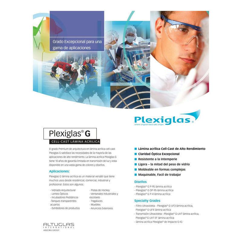 Plexiglas Acrilico Transparente De 30 X 30 Cm, 2 Mm Espesor