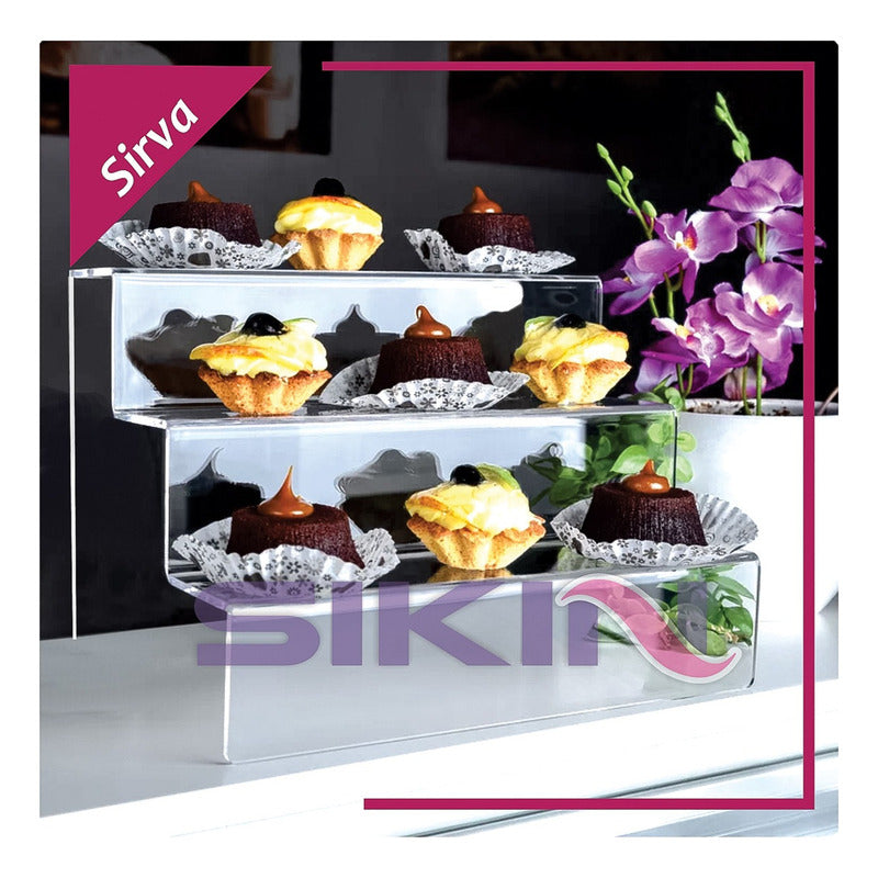 Escalera De Exhibición Transparente Para Productos Diversos