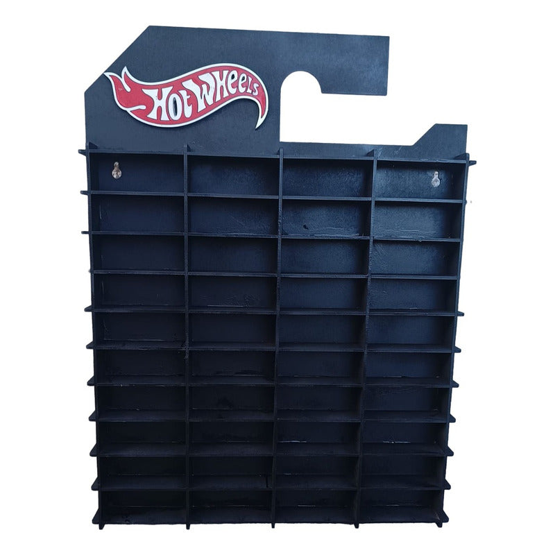 Exhibidor Hot Wheels 40 Carros Mdf Coleccionador Color Negro