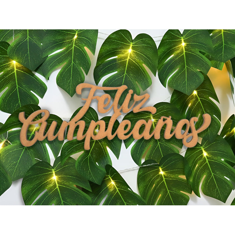 Letrero Feliz Cumpleaños 20x50 Cm Mdf  Decoracion Fiesta