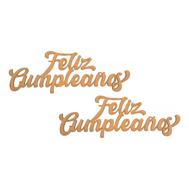 Letrero Feliz Cumpleaños 20x50 Cm Mdf  Decoracion Fiesta