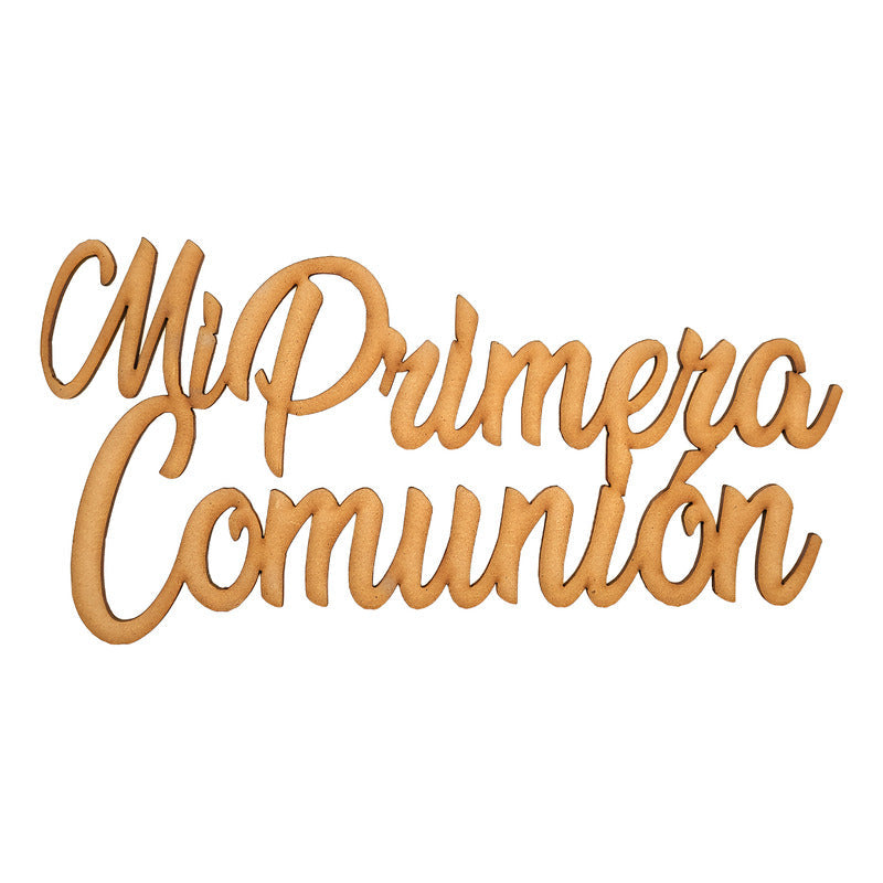 Letrero Mi Primera Comunion 80x40cm Madera Mdf  Decoracion