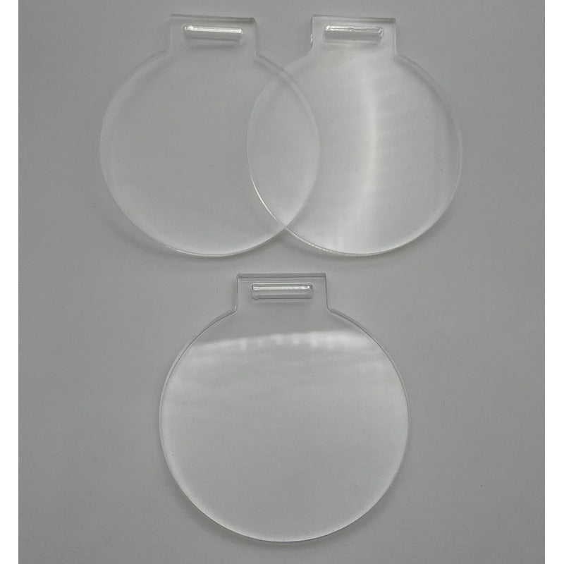 50 Medallas Acrilico Transparente 6cm 2mm Envio Gratis