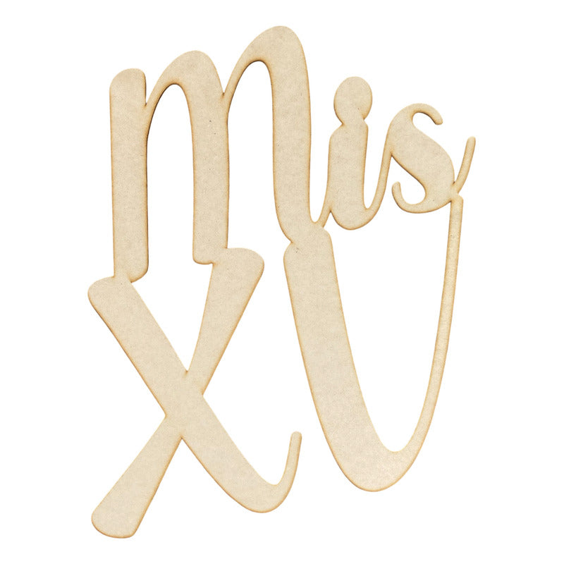 Letrero Mis Xv 60x60cm Madera Mdf  Decoracion