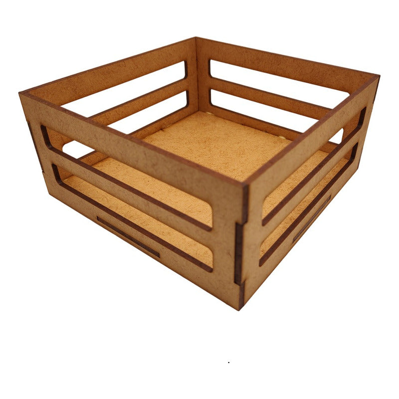 10 Huacales Centro Mesa 15x15x7cm Mdf 3mm Fiesta Decoracion