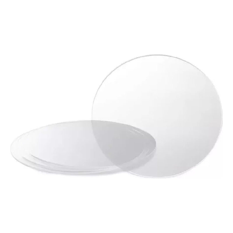 10 Circulos 10cm Lamina Acrilico Transparente 3mm