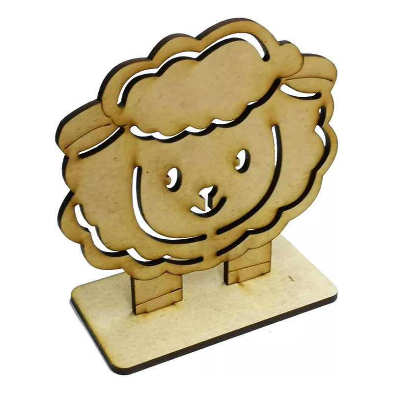 (15 Pzas) Borreguito De La Abundancia 10 Cm Decoracion Mdf