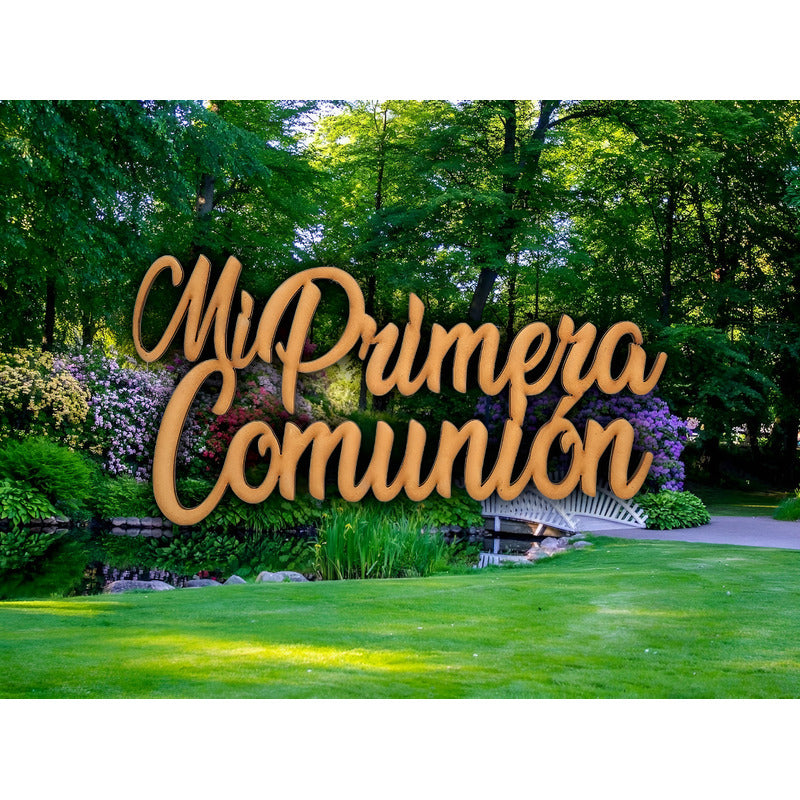 Letrero Mi Primera Comunion 80x40cm Madera Mdf  Decoracion