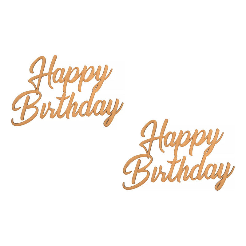 Letrero Happy Birthday 60x40cm Madera Mdf Decoracion Fiesta