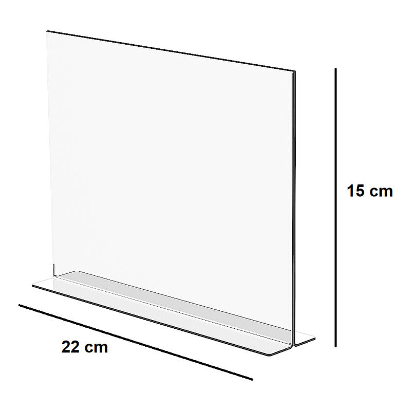 Porta Menu Letrero Acrilico Tamaño Media Carta 22x15cm 2mm