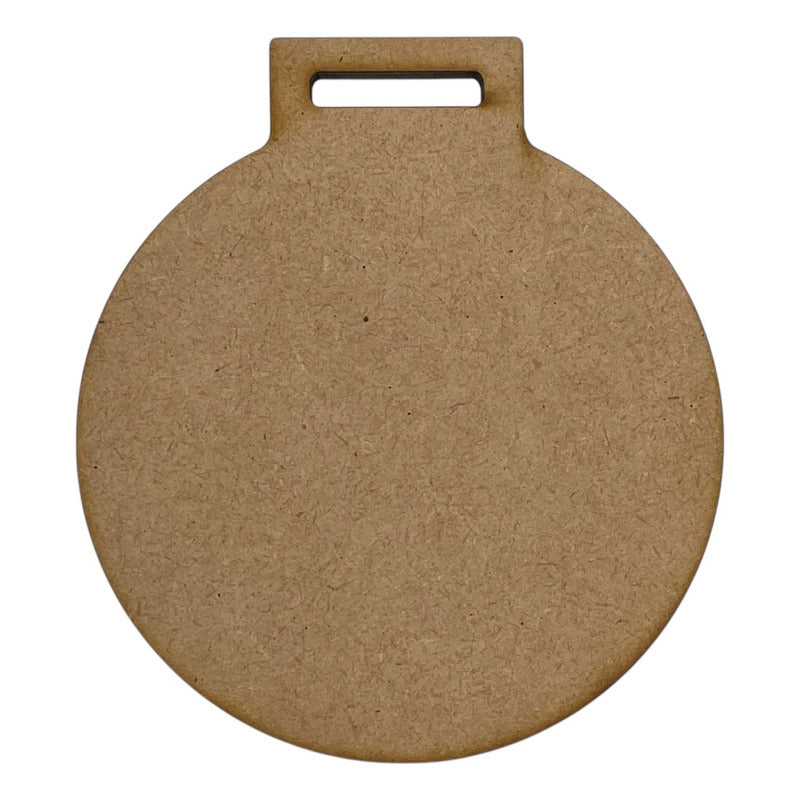 Medalla Mdf Color Natural 10 Cm 10 Piezas 4.5 Mm Grandes
