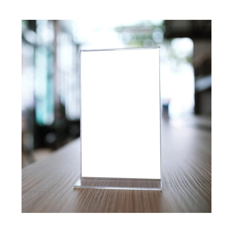 Porta Menu Letrero Folleto Acrilico Tamaño Carta 23x29cm 3mm