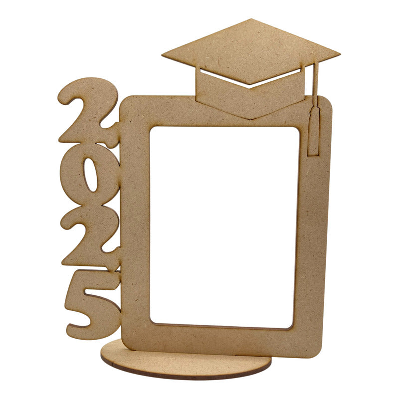 Graduation photo frame set 20-piece MDF 3mm with 2025 and cap design for 4x6 inch photos