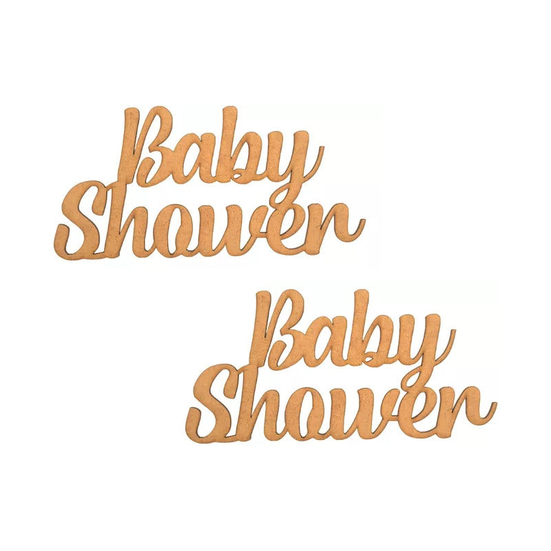 Letrero Baby Shower 80x40 Cm Madera Mdf Decoracion Fiesta