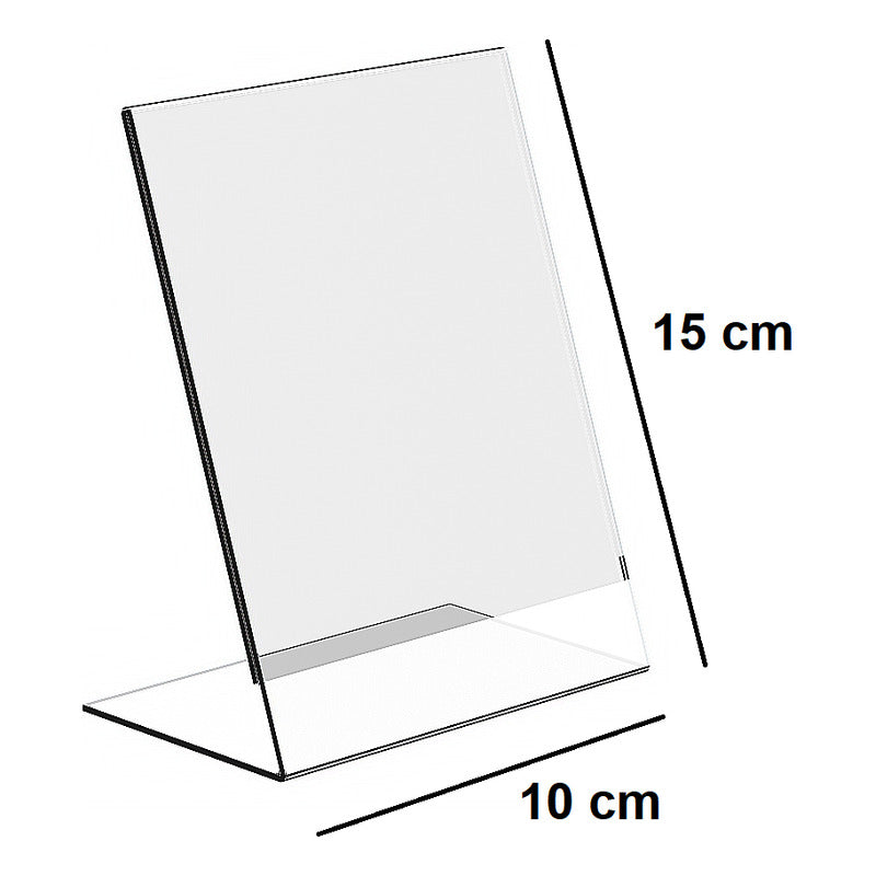 5 Portaretrato Acrilico 10x15cm O 15x10cm Marco Foto 4x6