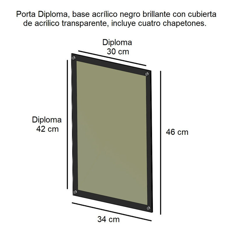 Porta Diploma O Titulo Poster En Acrílico 34x46cm Cartel One