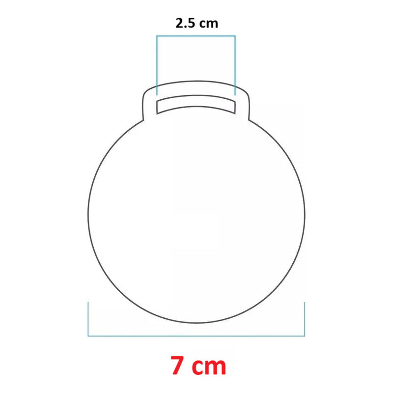 50 Medallas Acrilico Transparente 7cm 2mm Envio Gratis